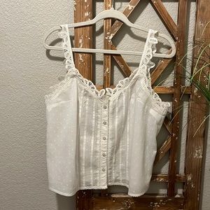 Abercrombie & Fitch Large Lace Tank Top,Summer Staple Festival/Concert Summer